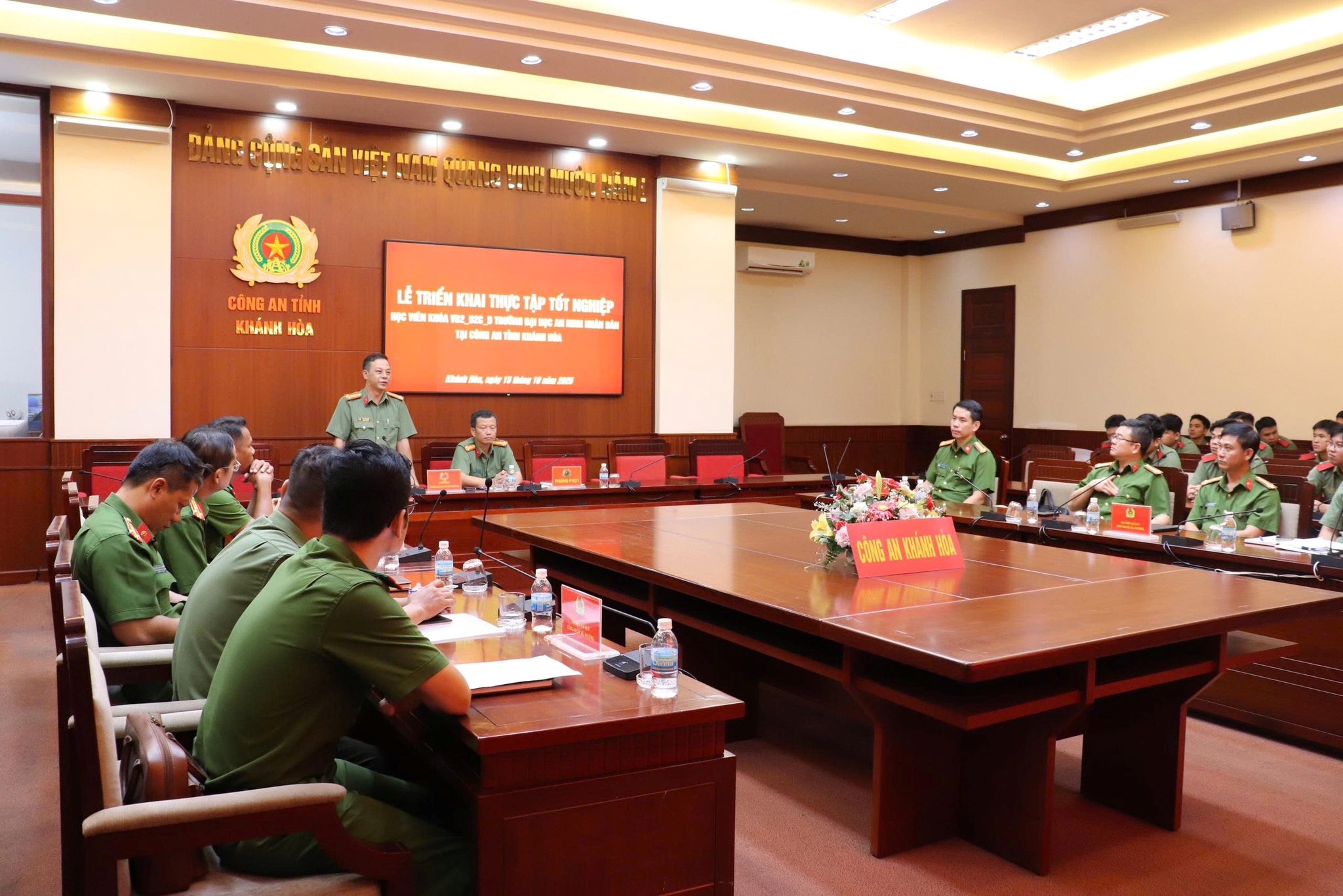 Tổ chức lễ triển khai thực tập tốt nghiệp cho các học viên khoá Văn bằng 2 Trường Đại học An ninh Nhân dân