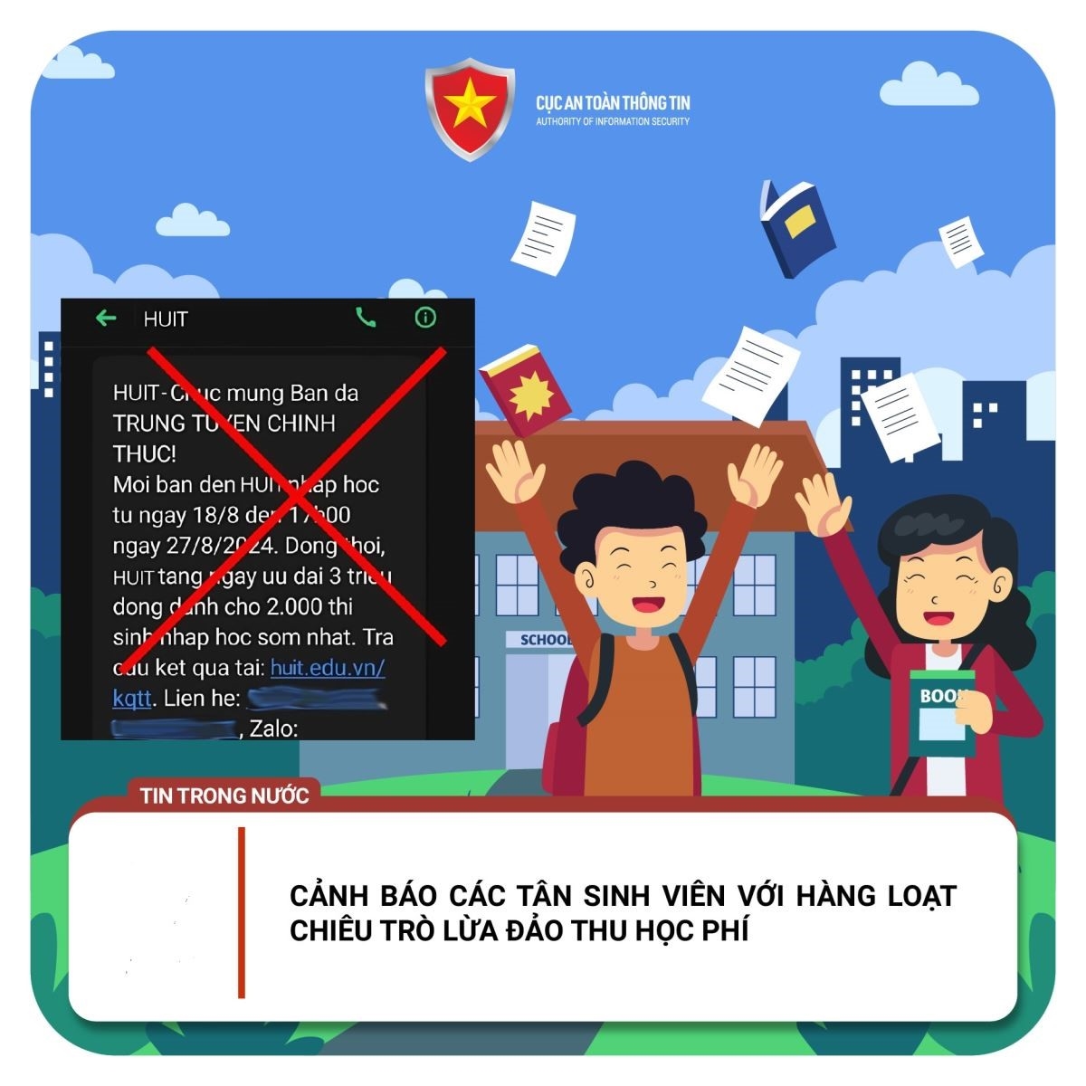 Cảnh giác chiêu trò lừa đảo  thu học phí, lệ phí tân sinh viên