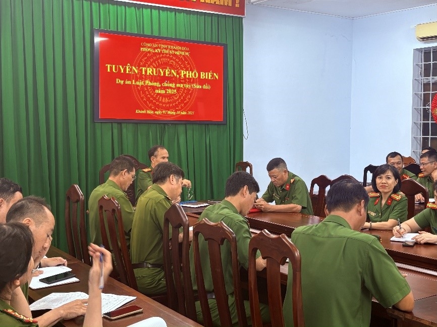 Tuyên truyền, phổ biến dự án Luật Phòng, chống ma tuý (sửa đổi) và các dự án Luật do Bộ Công an chủ trì soạn thảo trình Quốc hội