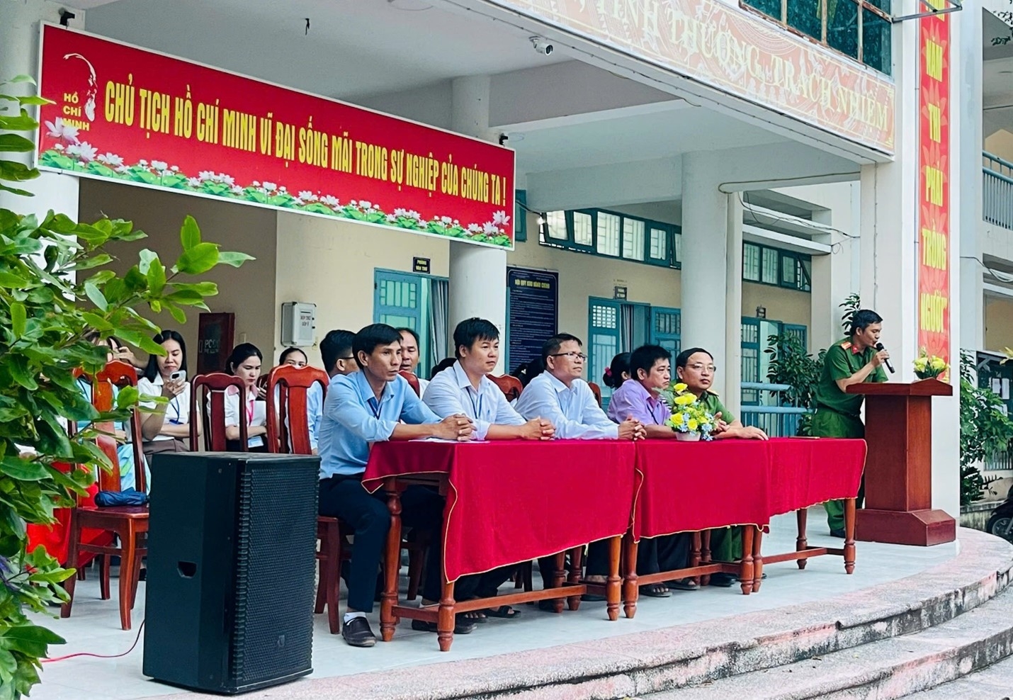 Công an xã Ninh Phước tổ chức tuyên truyền phòng, chống tội phạm, vi phạm pháp luật, phòng chống ma tuý