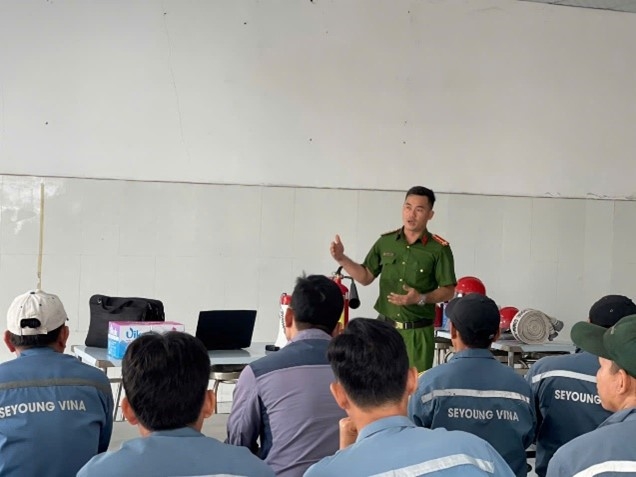 Nâng cao khả năng hiệp đồng tác chiến trong thực tập chữa cháy tại Nhà máy Seyoung Vina