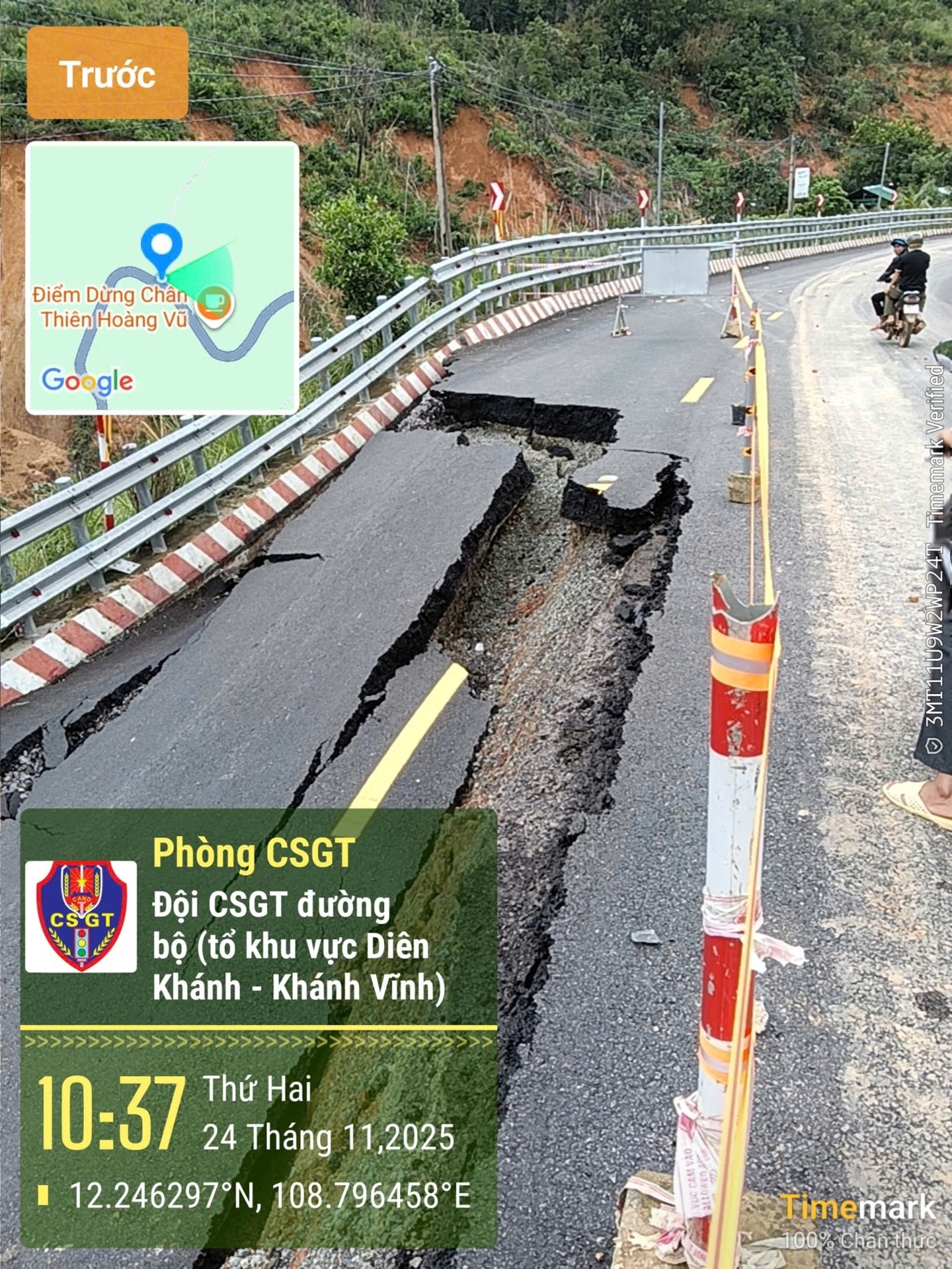 Tình hình các điểm sạt lở tại đèo Khánh Lê