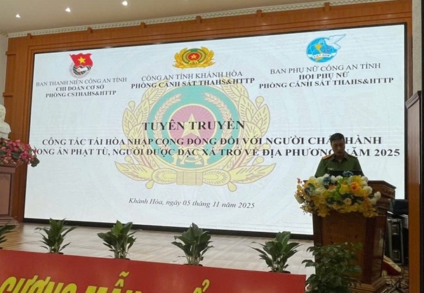 Tổ chức tuyên truyền tái hòa nhập cộng đồng cho người chấp hành xong án án phạt tù, người được đặc xá năm 2025 tại phường Cam Ranh và xã Vạn Ninh tỉnh Khánh Hòa.