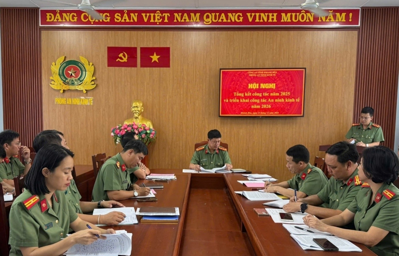 Phòng An ninh kinh tế - Công an tỉnh Khánh Hòa tổ chức  Hội nghị tổng kết công tác năm 2025