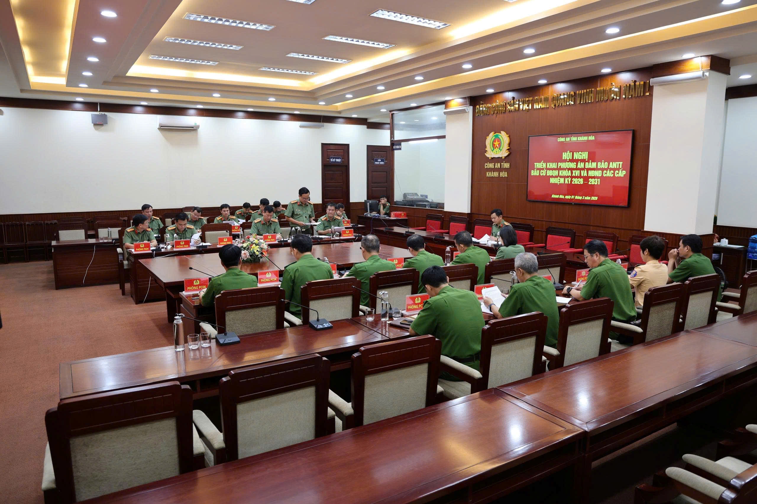 Công an Khánh Hòa: Triển khai phương án đảm bảo an ninh trật tự bầu cử Đại biểu Quốc hội khóa XVI và Đại biểu HĐND các cấp nhiệm kỳ 2026 – 2031