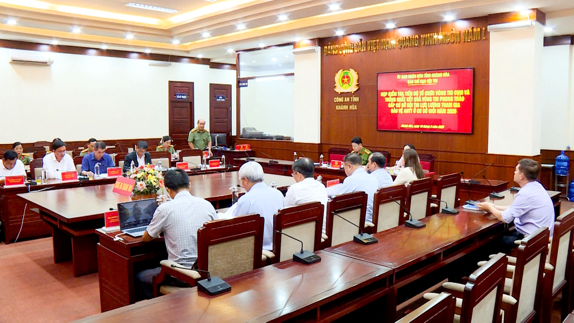 Kiểm tra tiến độ tổ chức Hội thi “Lực lượng tham gia bảo vệ an ninh  trật tự cơ sở giỏi” tỉnh Khánh Hòa năm 2026