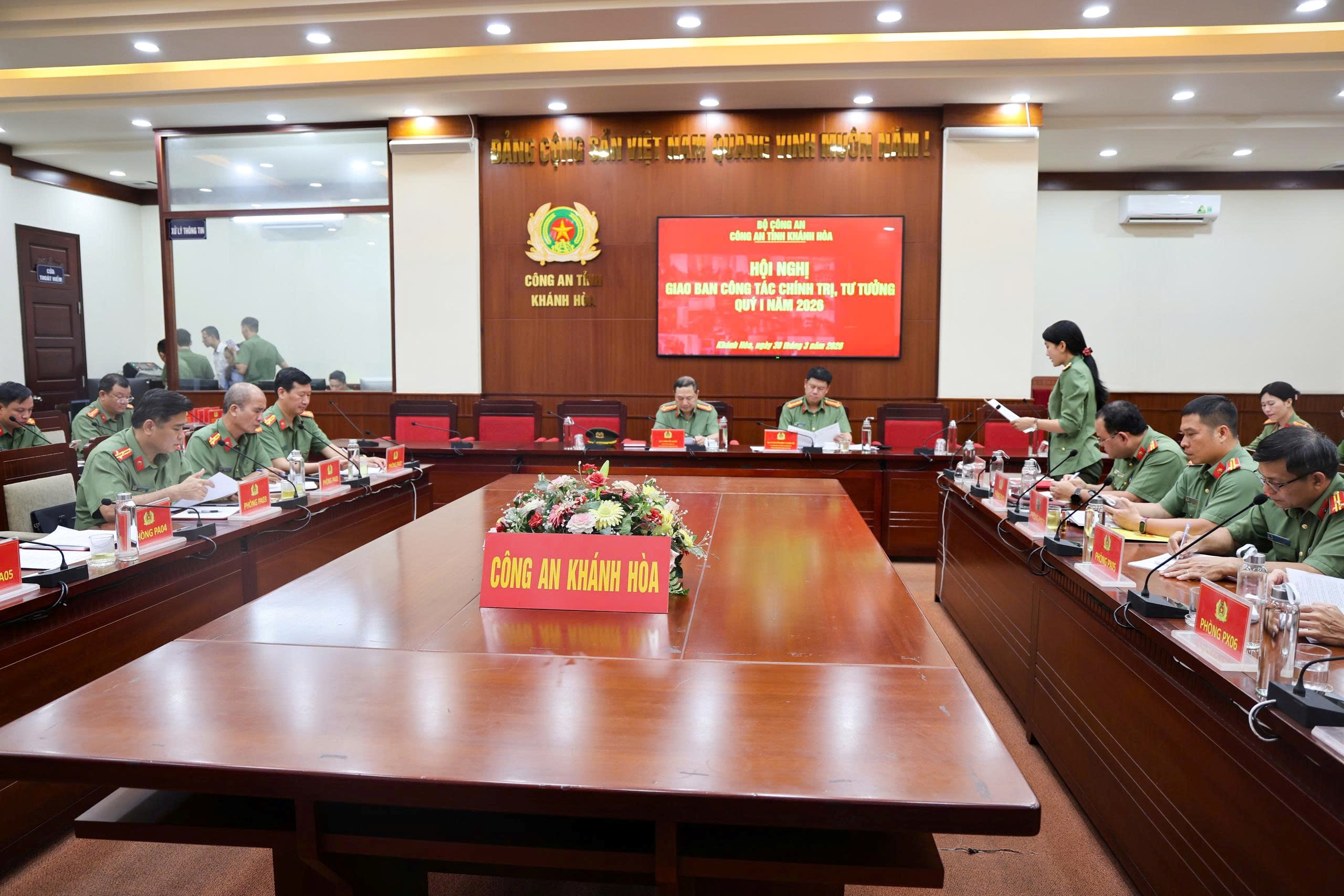 Công an tỉnh: Giao ban công tác chính trị tư tưởng quý I - năm 2026