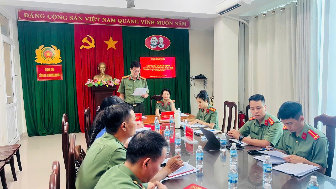 Công bố Quyết định thanh tra “Việc chấp hành các quy định của pháp luật về bảo vệ bí mật nhà nước và an ninh mạng”.