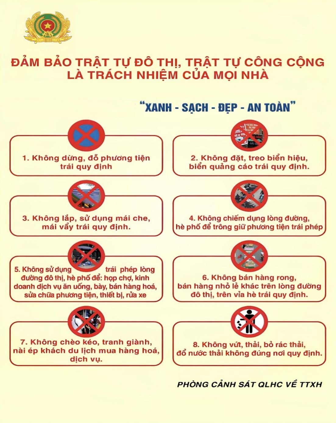 Tăng cường công tác đảm bảo trật tự đô thị, trật tự công cộng trên địa bàn tỉnh Khánh Hòa