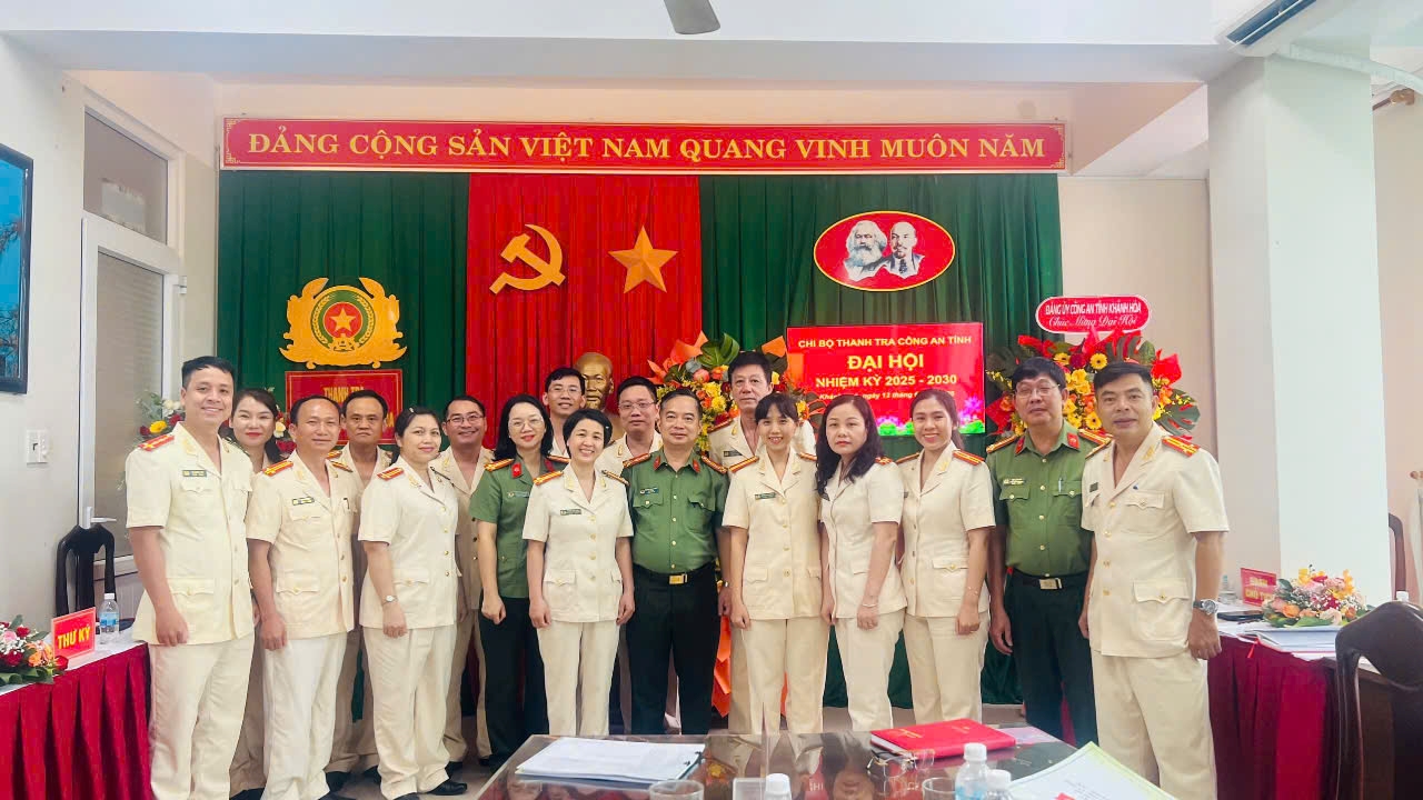 Đại hội Chi bộ Thanh tra Công an tỉnh nhiệm kỳ 2025 - 2030