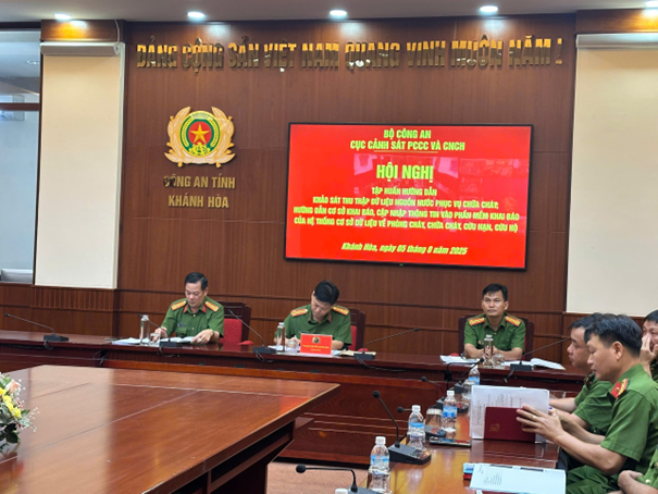 Hội nghị tập huấn khảo sát, thu thập dữ liệu nguồn nước phục vụ chữa cháy; khai báo, cập nhật thông tin cơ sở thuộc diện quản lý về phòng cháy, chữa cháy