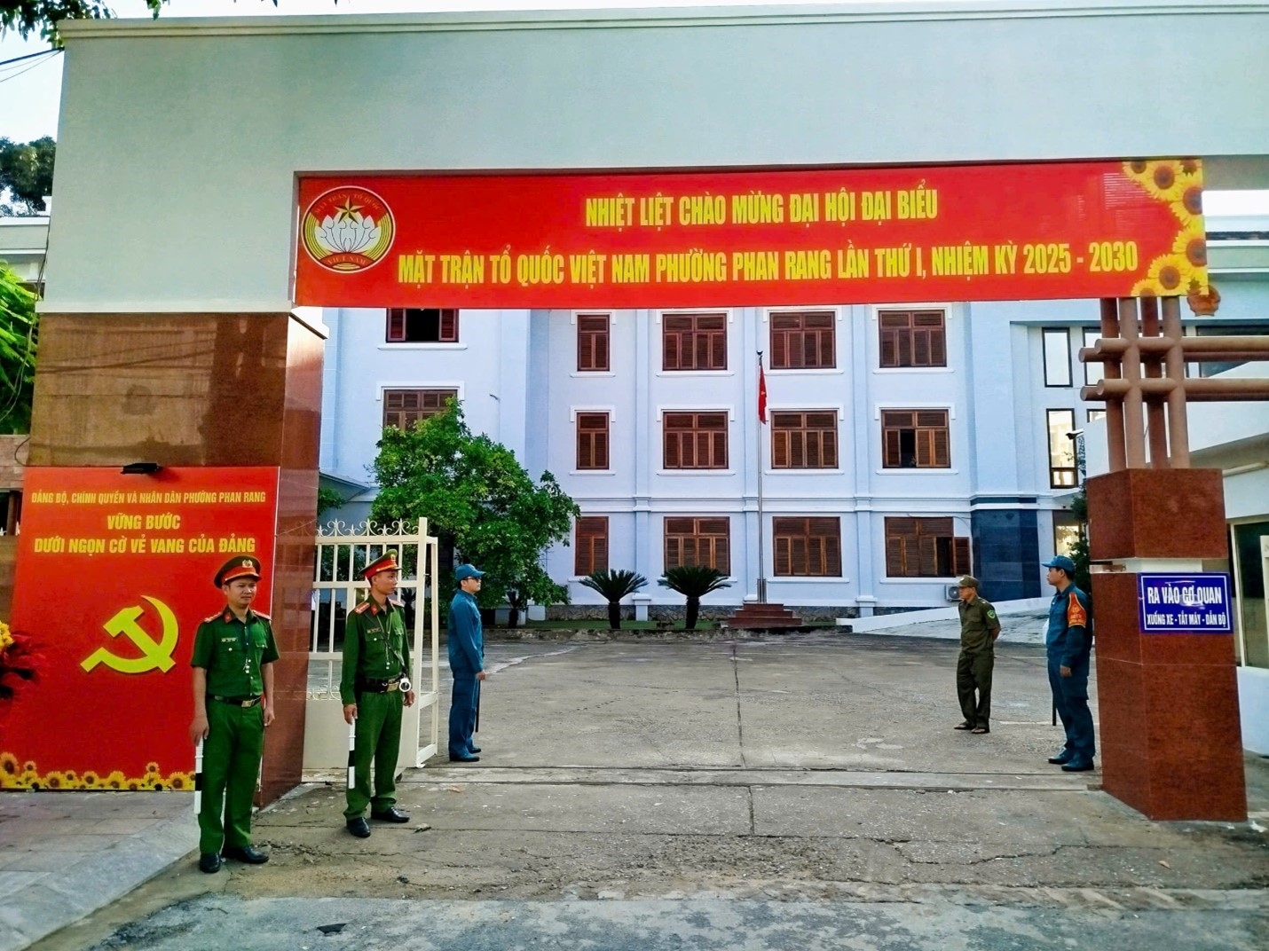 Công an phường Phan Rang bảo đảm an ninh trật tự Đại hội Đại biểu Mặt trận Tổ quốc Việt Nam phường Phan Rang lần thứ I, nhiệm kỳ 2025 – 2030