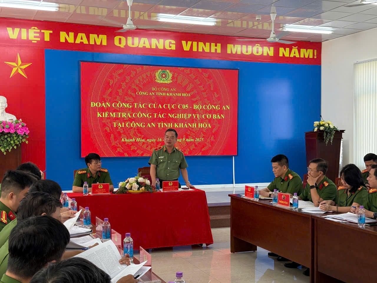 Đoàn công tác của Cục Cảnh sát phòng, chống tội phạm về môi trường, Bộ Công an làm việc tại Công an tỉnh Khánh Hòa