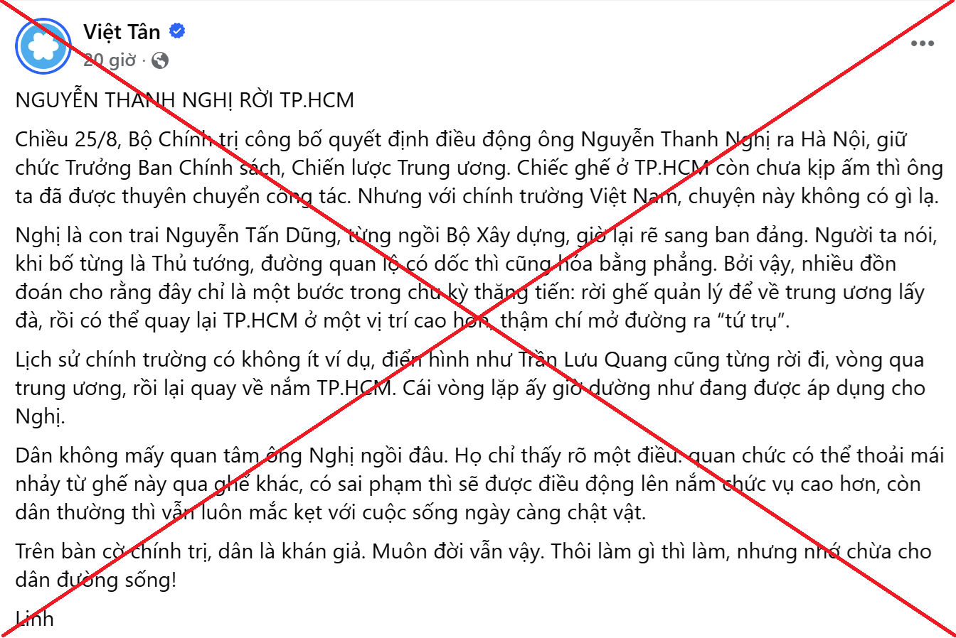 Phản bác luận điệu xuyên tạc công tác luân chuyển, điều động cán bộ trong Đảng.
