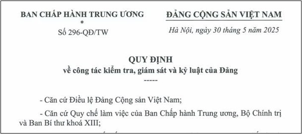 Đảng ủy Công an tỉnh triển khai Quy định số 296-QĐ/TW, ngày 30/5/2025 của Ban Chấp hành Trung ương Đảng khóa XIII