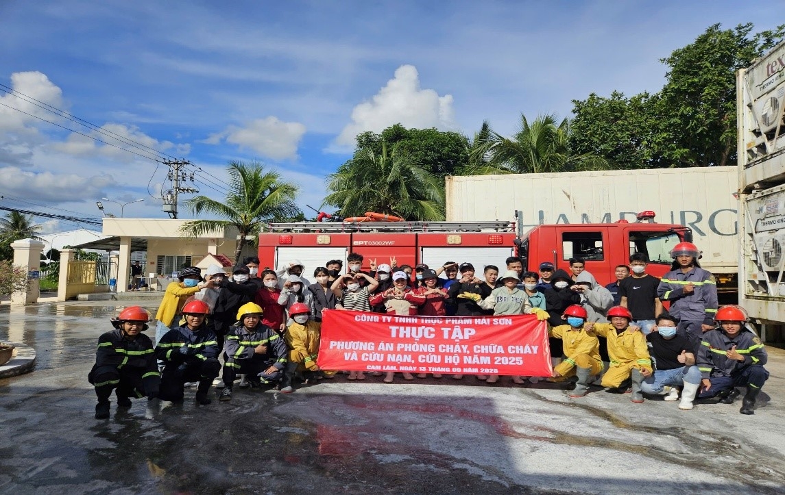Thực tập phương án chữa cháy và cứu nạn, cứu hộ  tại công ty TNHH thực phẩm Hải Sơn