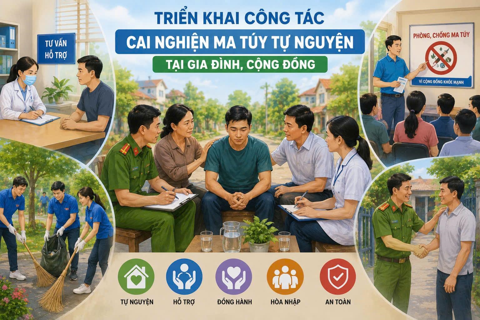Triển khai công tác cai nghiện ma túy tự nguyện tại gia đình, cộng đồng