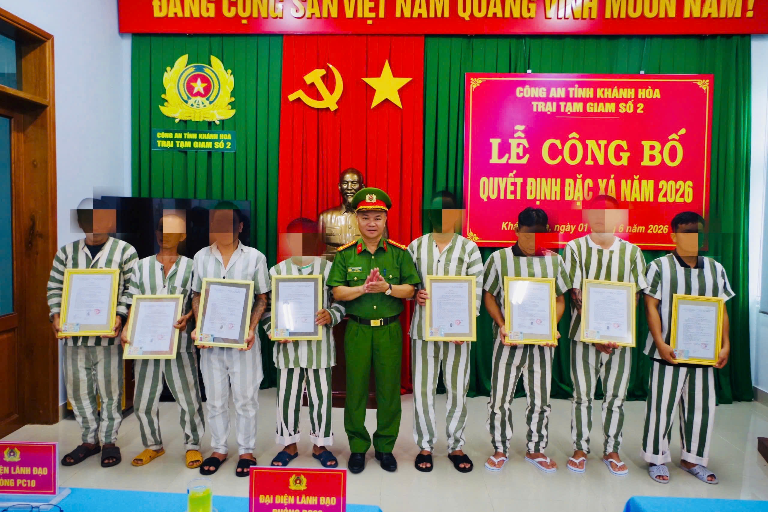 Công an tỉnh Khánh Hoà: Công bố Quyết định đặc xá năm 2026 cho 28 phạm nhân