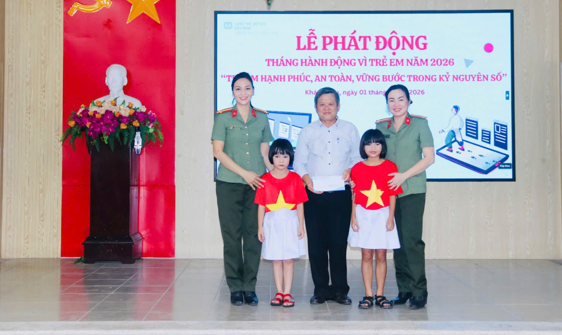 Hội Phụ nữ Công an tỉnh tham dự chương trình tổng kết năm học 2025–2026 và kỷ niệm Ngày Quốc tế Thiếu nhi 1/6 tại Làng trẻ SOS Nha Trang