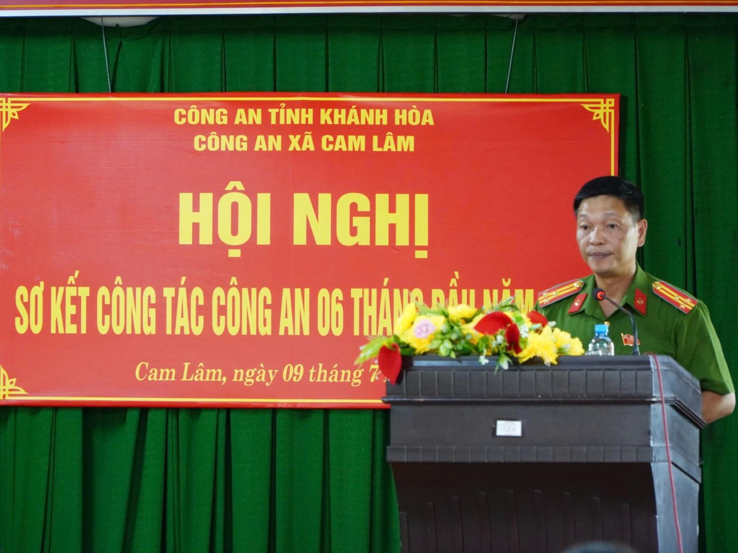 Công an xã Cam Lâm tổ chức hội nghị sơ kết công tác 6 tháng đầu năm 2026