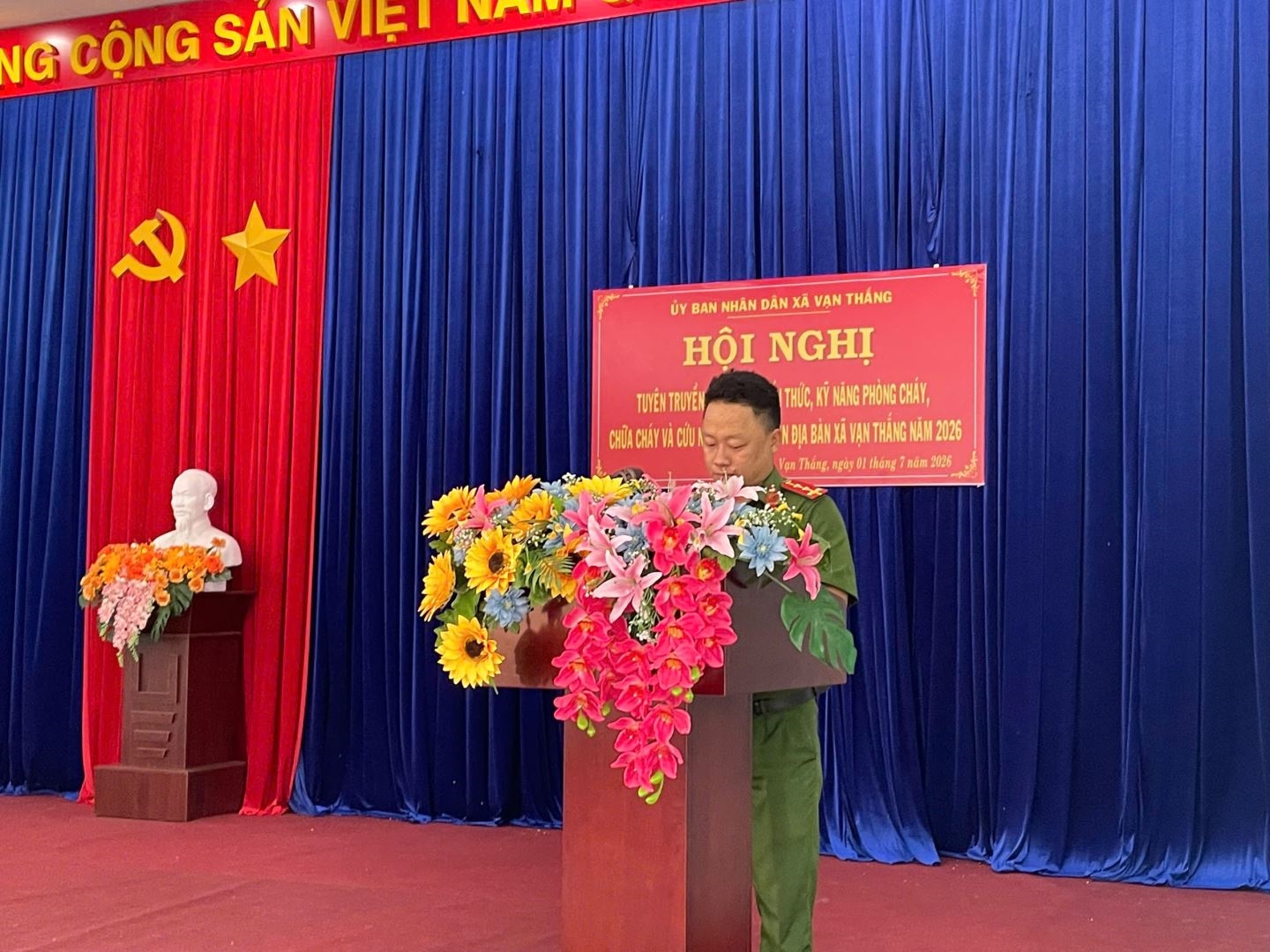 Công an xã Vạn Thắng tuyên truyền, phổ biến kiến thức, kỹ năng phòng cháy chữa cháy