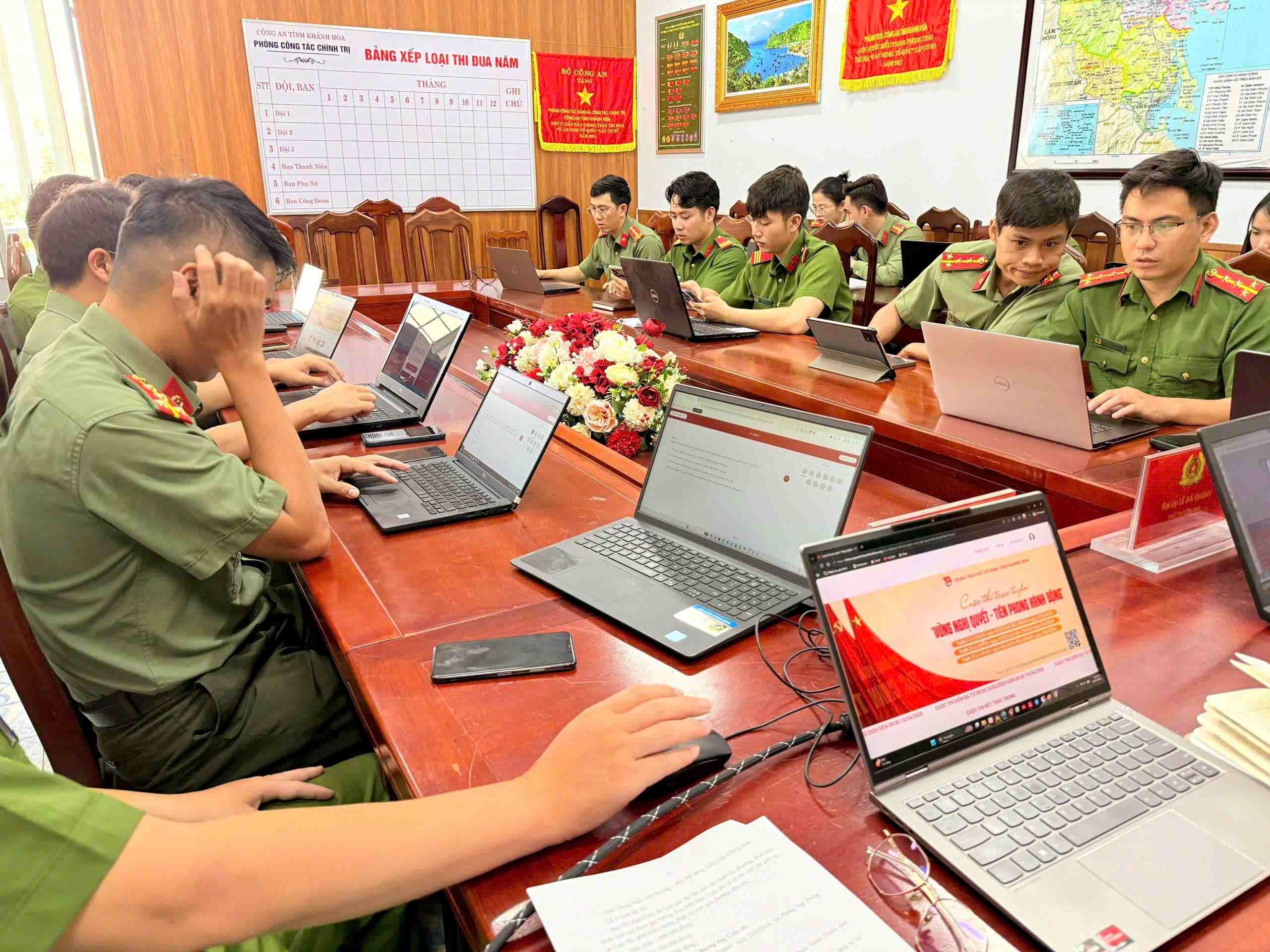 Đoàn thanh niên Công an tỉnh triển khai hưởng ứng cuộc thi trực tuyến 