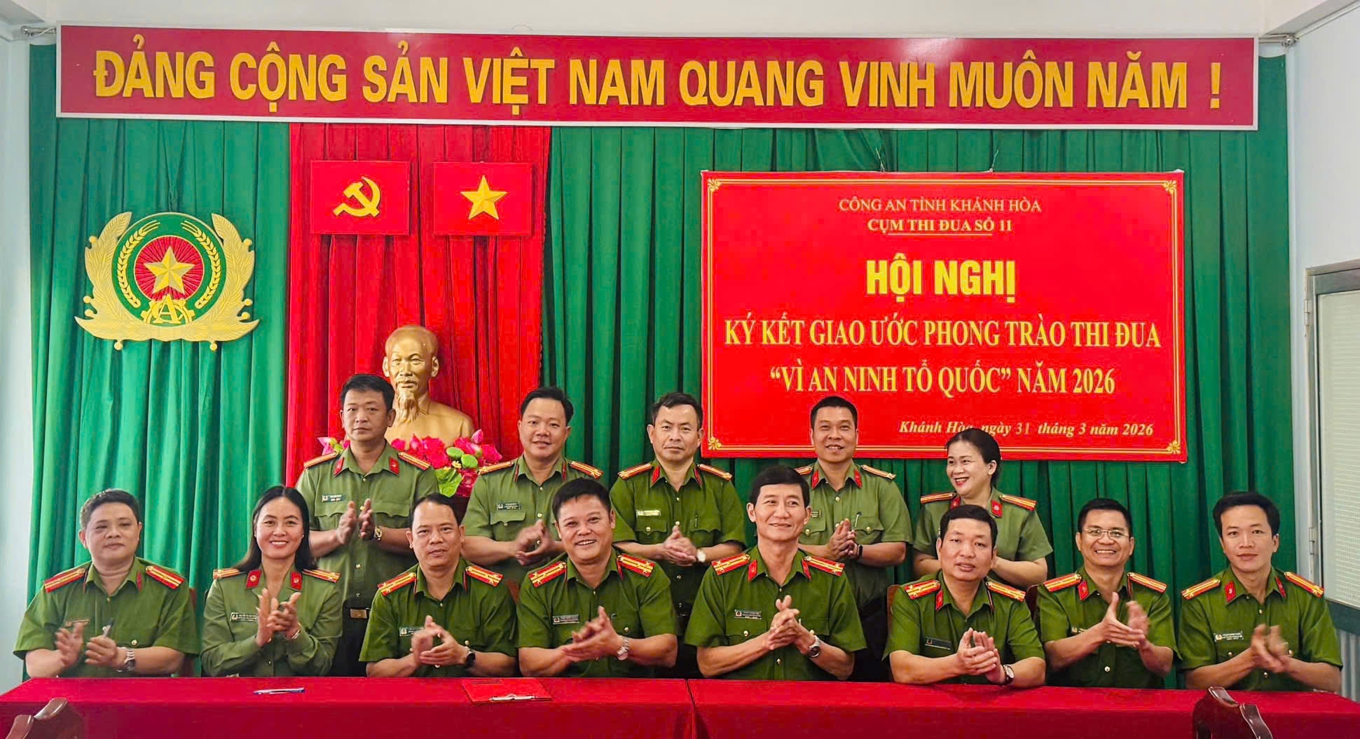 Tổ chức hội nghị ký kết giao ước thi đua “Vì an ninh Tổ quốc” năm 2026 trong các cụm thi đua – Công an tỉnh Khánh Hòa