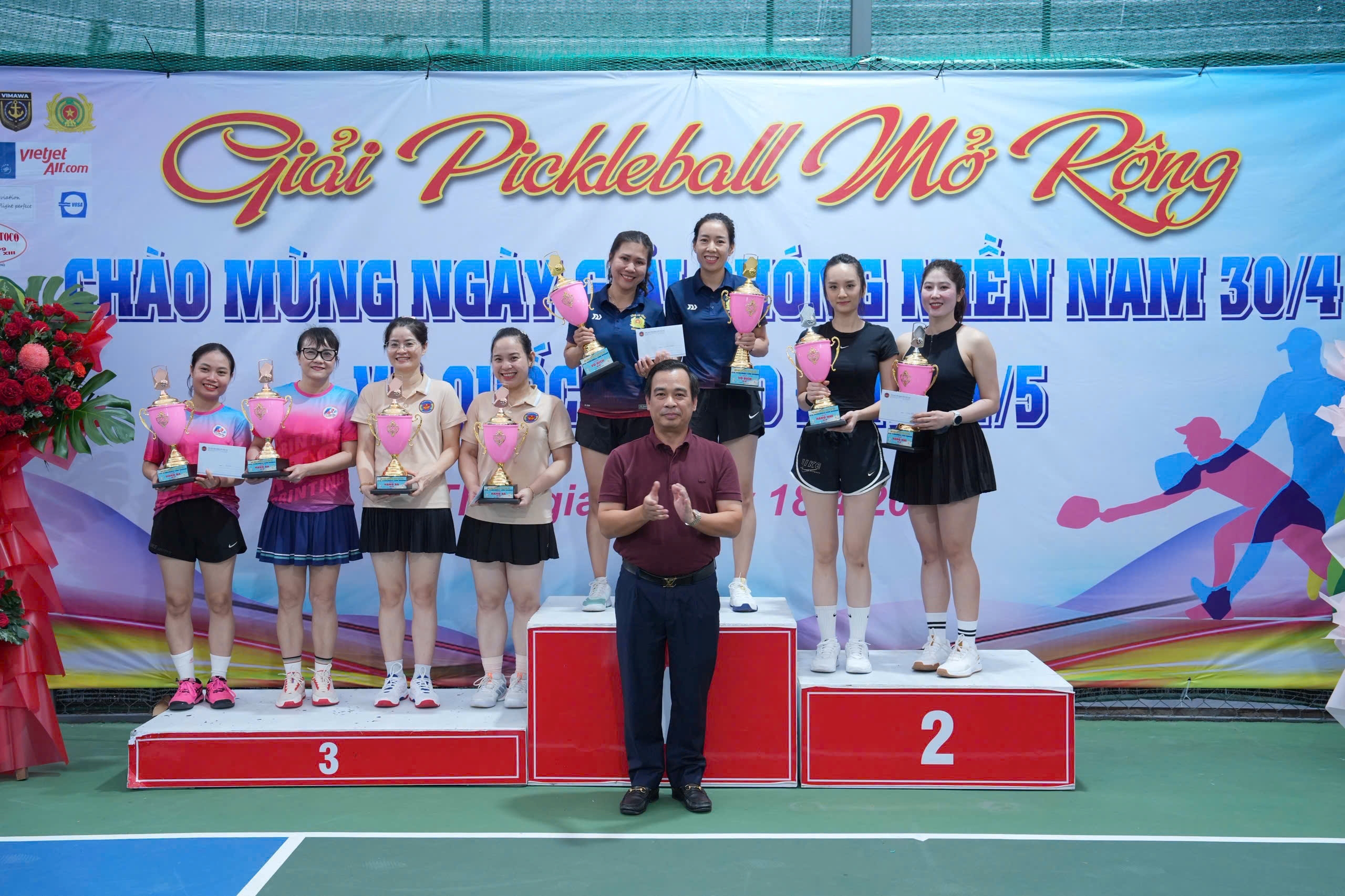 Đoàn vận động viên của Đoàn Thanh niên Công an tỉnh Khánh Hòa tham gia và đạt thành tích cao tại Giải Pickleball mở rộng do Chi cục Hải quan Khu vực XIII tổ chức tại tỉnh Khánh Hòa