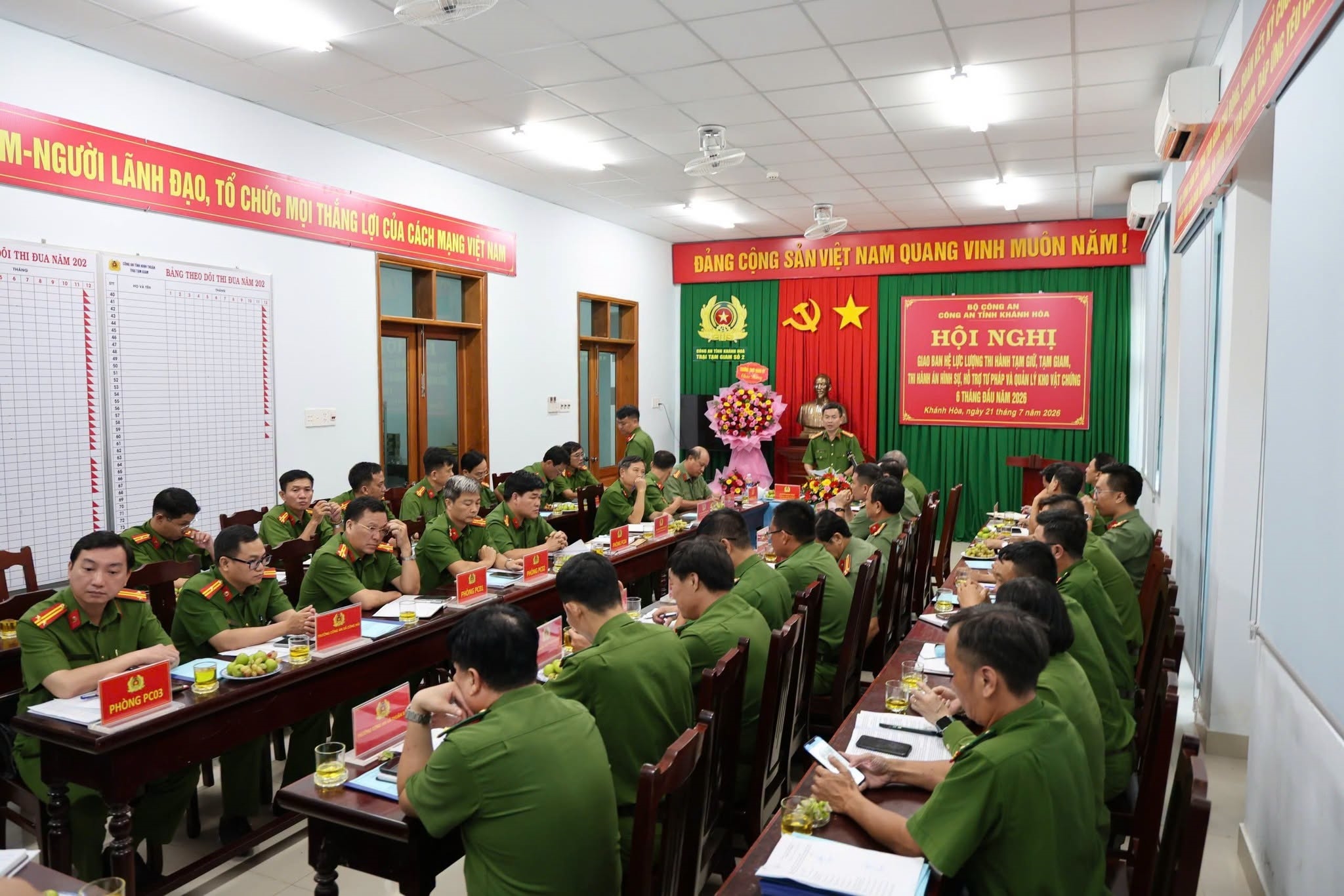 Sơ kết 6 tháng đầu năm 2026 lực lượng Cảnh sát thi hành tạm giữ, tạm giam, thi hành án hình sự, hỗ trợ tư pháp, cấm đi khỏi nơi cư trú và quản lý kho vật chứng