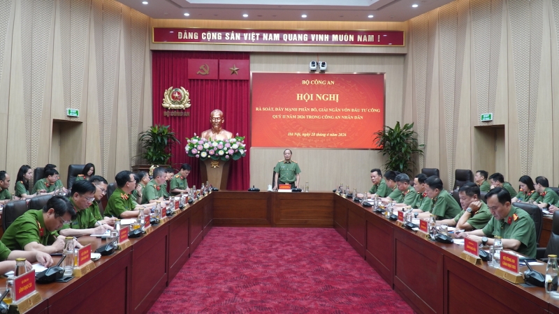 Đẩy mạnh phân bổ, giải ngân vốn đầu tư công Quý II trong Công an nhân dân