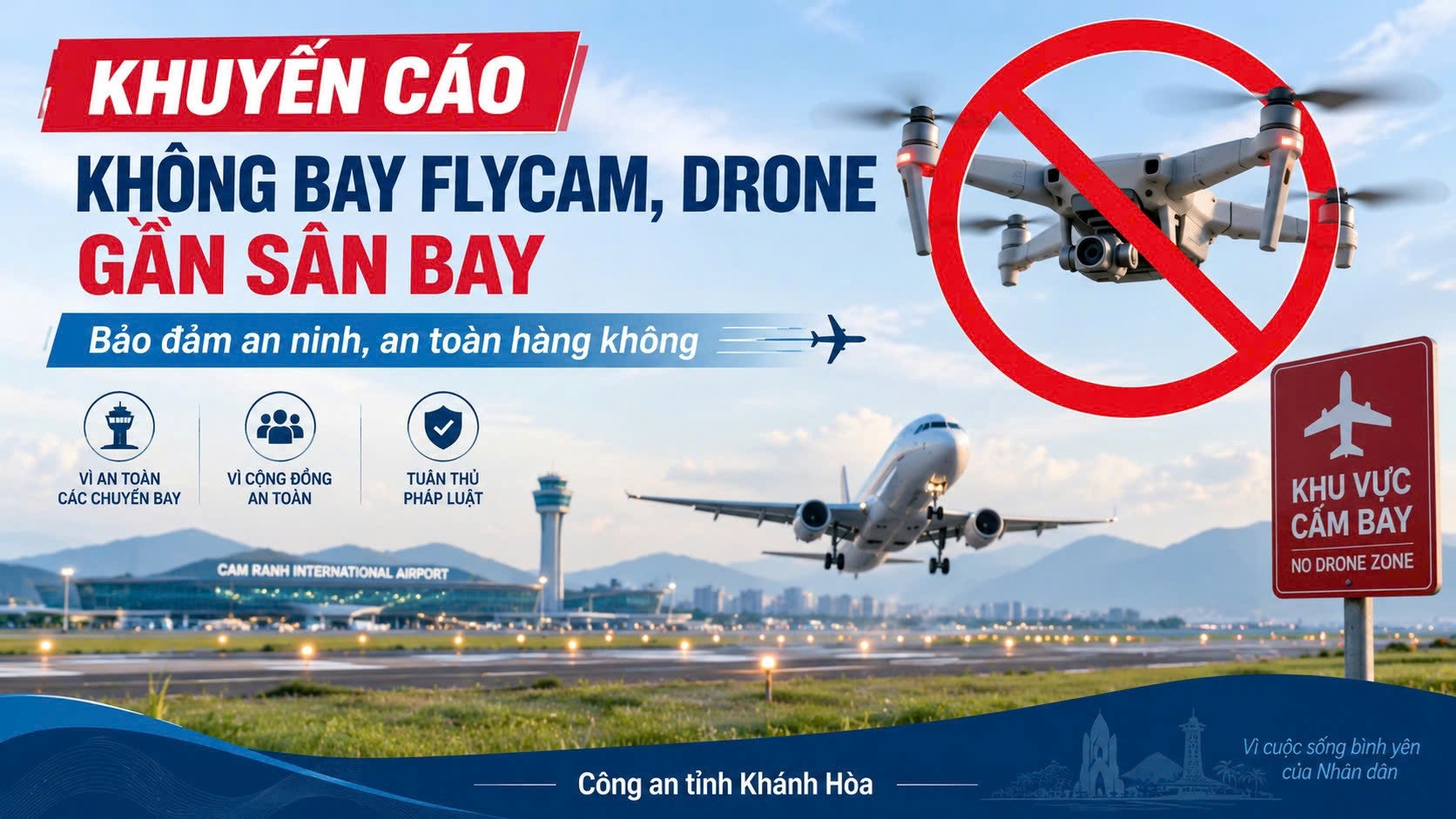 Khuyến cáo người dân không sử dụng thiết bị bay không người lái (UAV)  trái phép trong khu vực lân cận Cảng hàng không