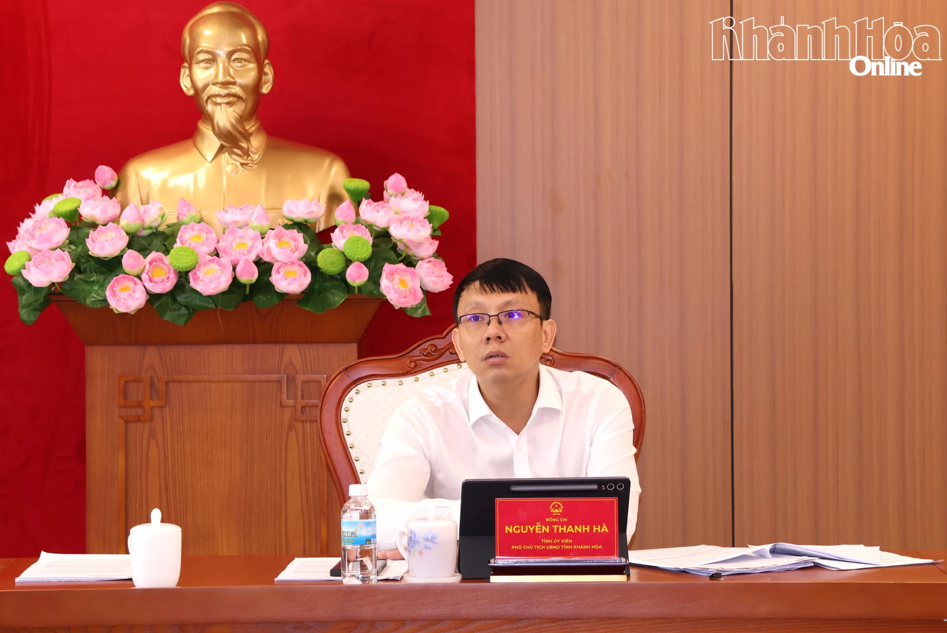 Phó Chủ tịch UBND tỉnh Nguyễn Thanh Hà họp Tổ giúp việc Nghị quyết số 57