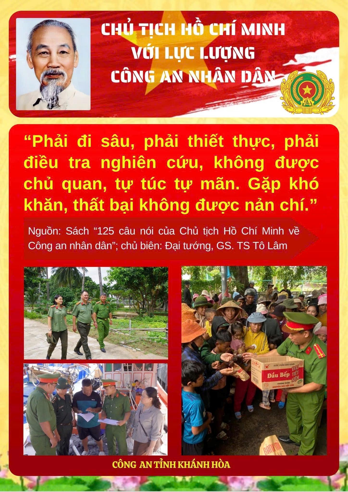 Chủ tịch Hồ CHí Minh với lực lượng Công an nhân dân