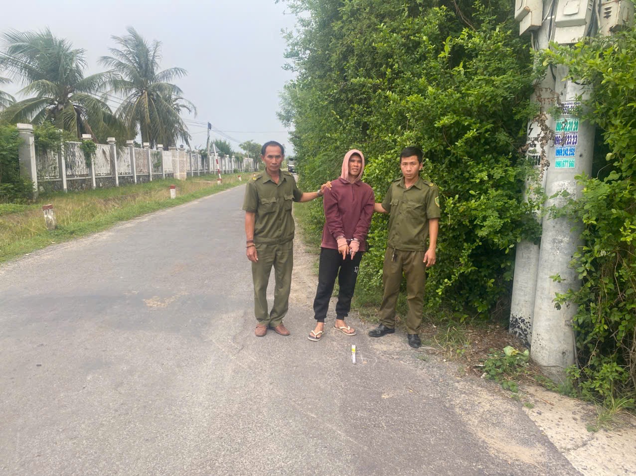 Hiện trường đối tượng thực hiện hành vi cướp tài sản