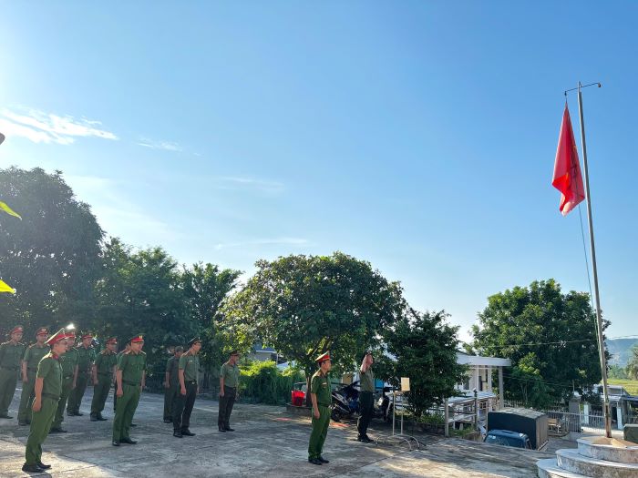 Quang cảnh lễ chào cờ