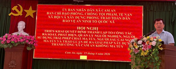 đồng chí Đỗ Minh Thạnh, Chủ tịch UBND xã phát biểu chỉ đạo tại Hội nghị