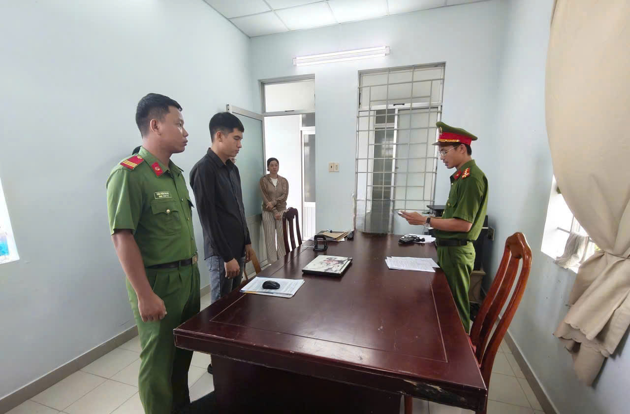 Đối tượng V.Đ.S tại cơ quan Công an