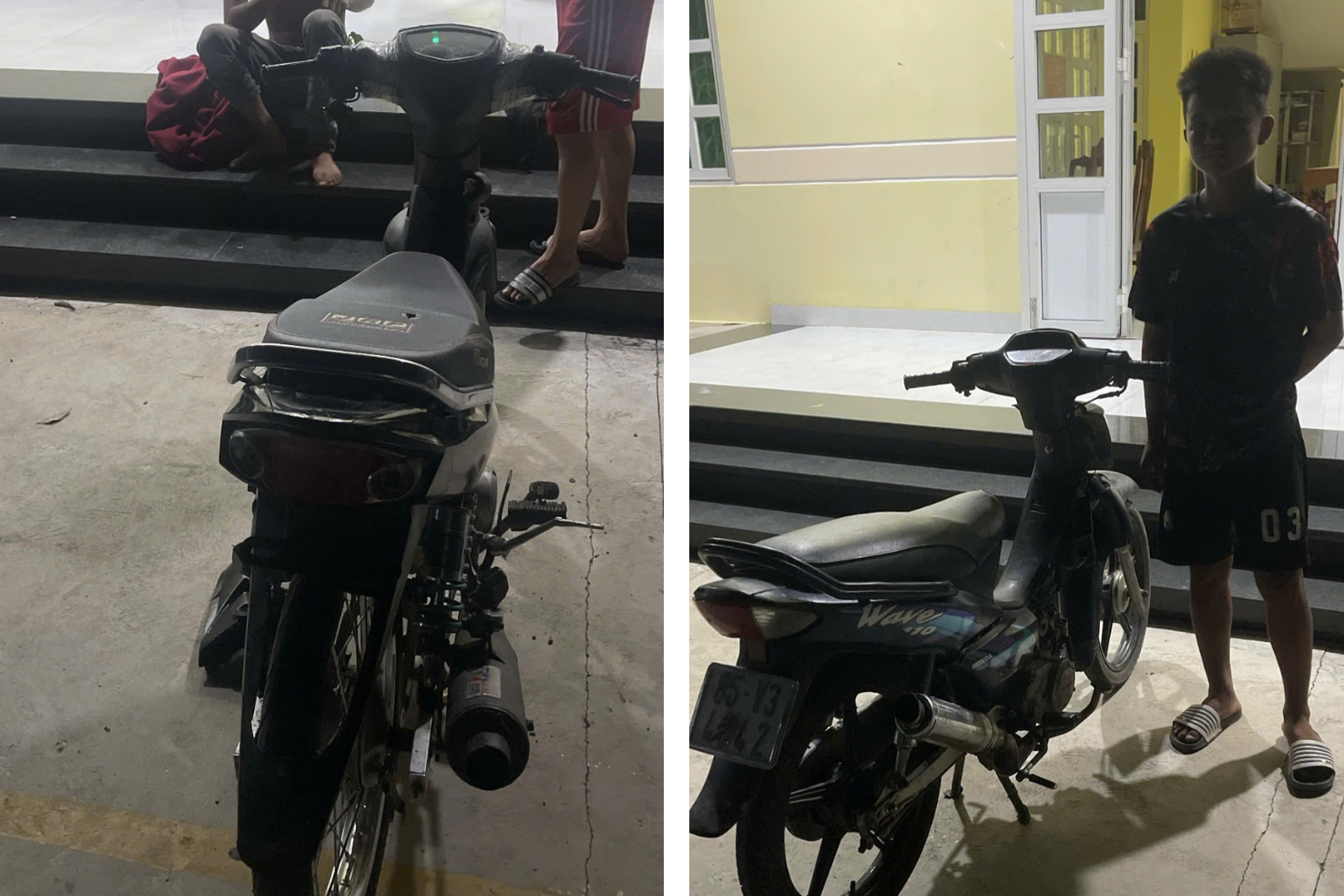 Một số phương tiện được Công an xã Mỹ Sơn kiểm tra, làm rõ các dấu hiệu vi phạm trong quá trình tuần tra.