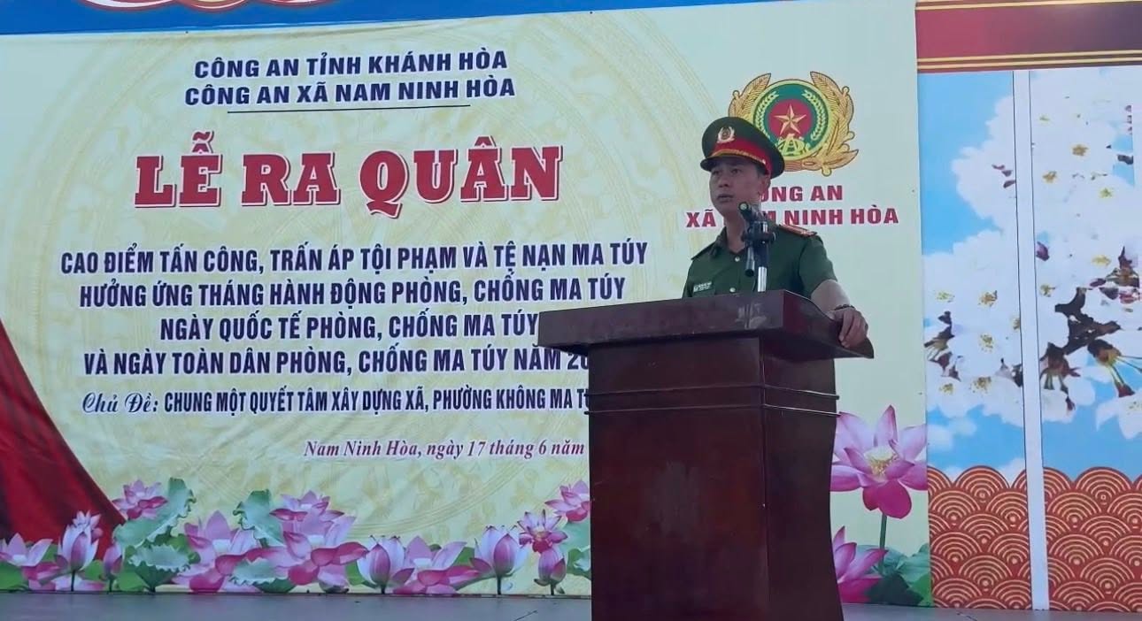 Đồng chí Trưởng CAX phát biểu chỉ đạo