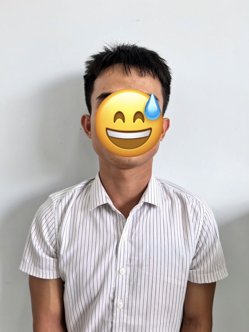 Đối tượng N.Đ.T tại cơ quan công an