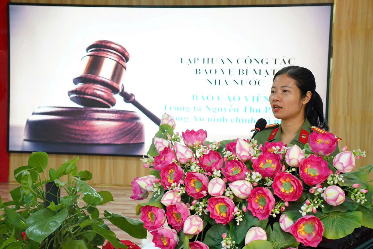 Báo cáo viên Công an tỉnh phổ biến, quán triệt các quy định của Luật bảo vệ Bí mật Nhà nước năm 2026