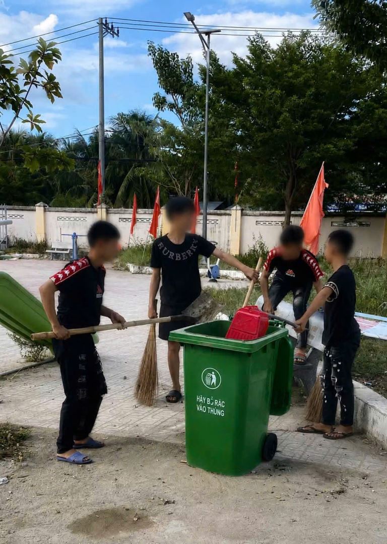 Những phần việc dành cho các cháu, tham gia hoạt động cộng đồng