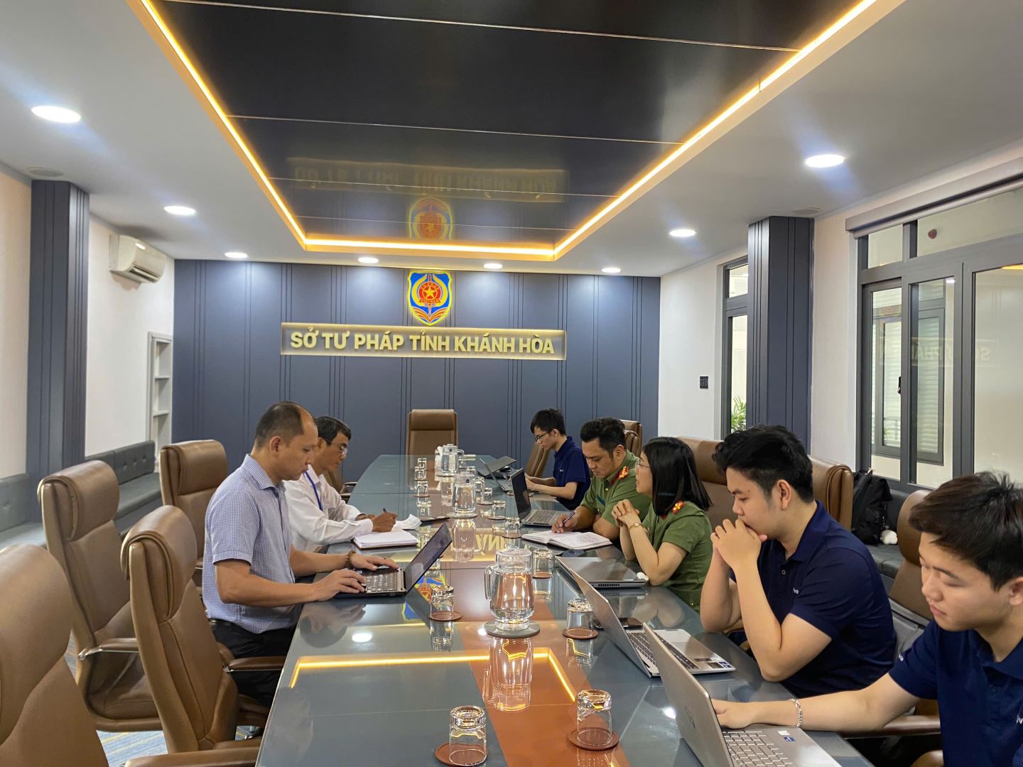 Đoàn công tác làm việc tại Sở Tư pháp