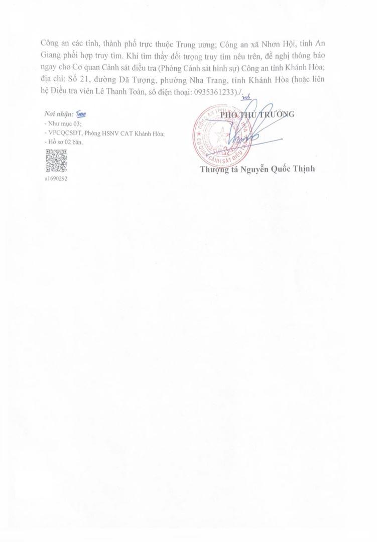 Quyết định truy tìm đối tượng