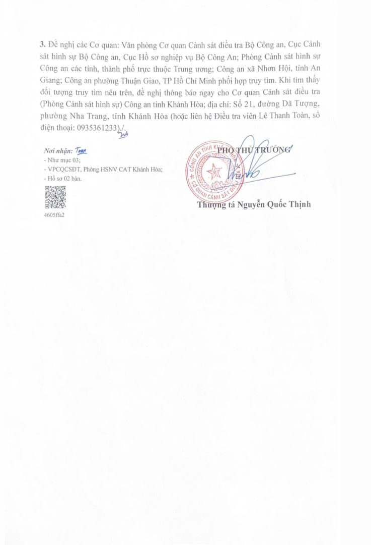 Quyết định truy tìm đối tượng