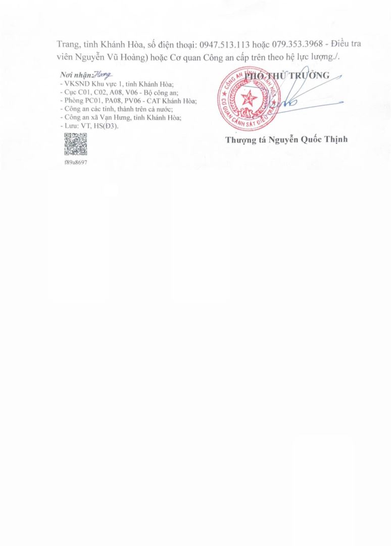 Quyết định truy tìm đối tượng