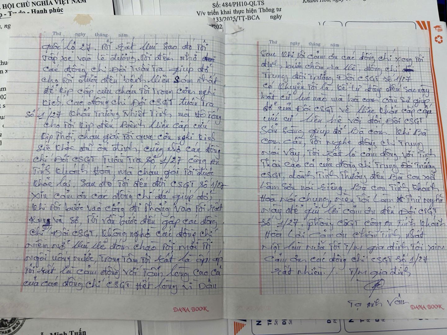 những lời yêu thương gửi đến lực lượng CSGT