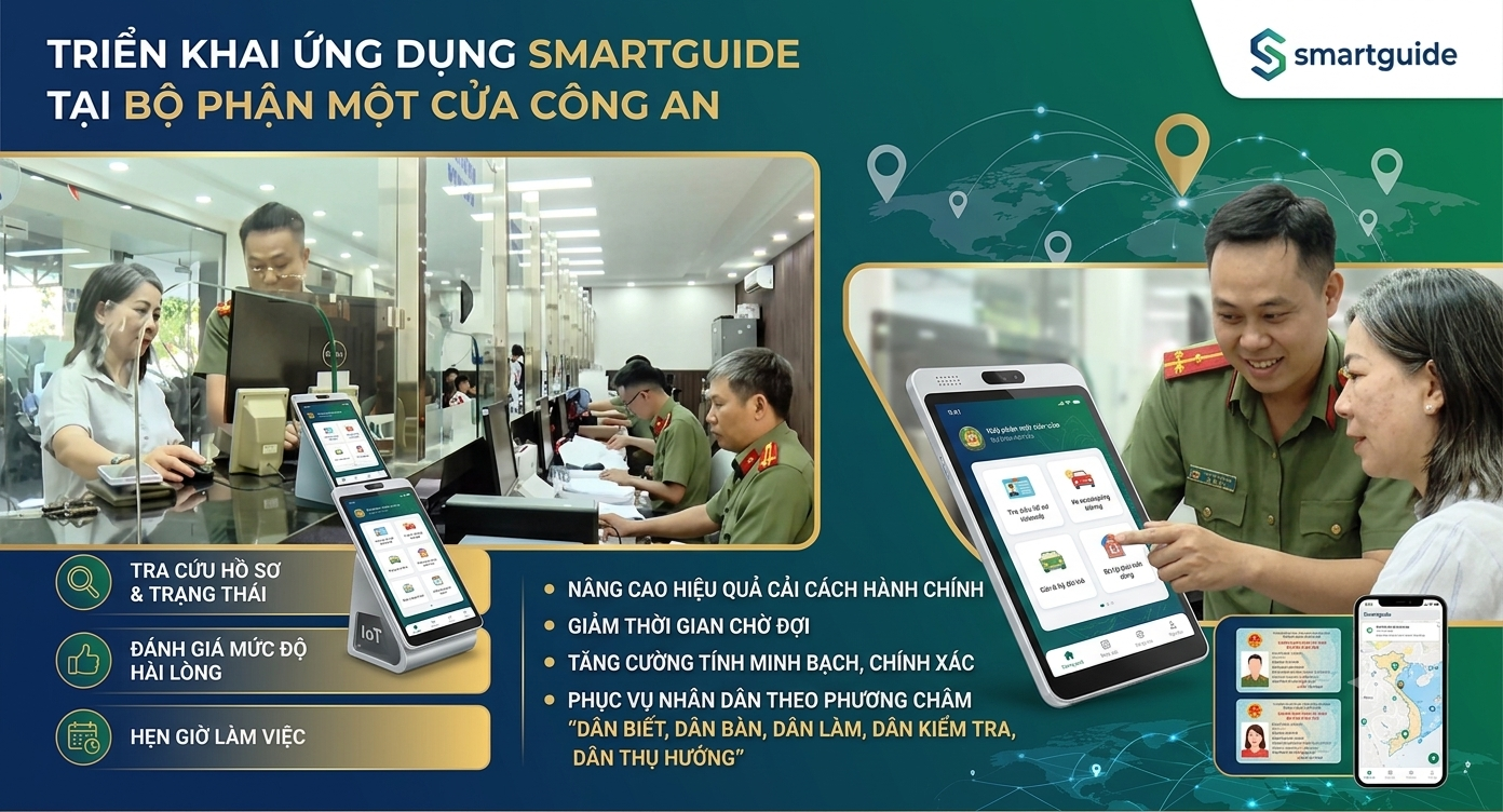 Ảnh: Tiếp nhận, giải quyết thủ tục hành chính cấp Phiếu lý lịch tư pháp tại bộ phận Một cửa của Công an tỉnh