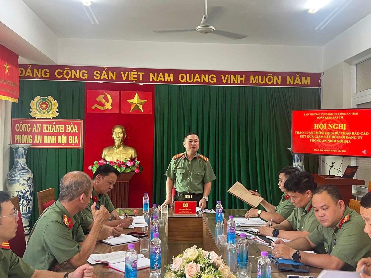 Hội nghị thảo luận dự thảo báo cáo kết quả giám sát tại Đảng ủy Phòng An ninh nội địa